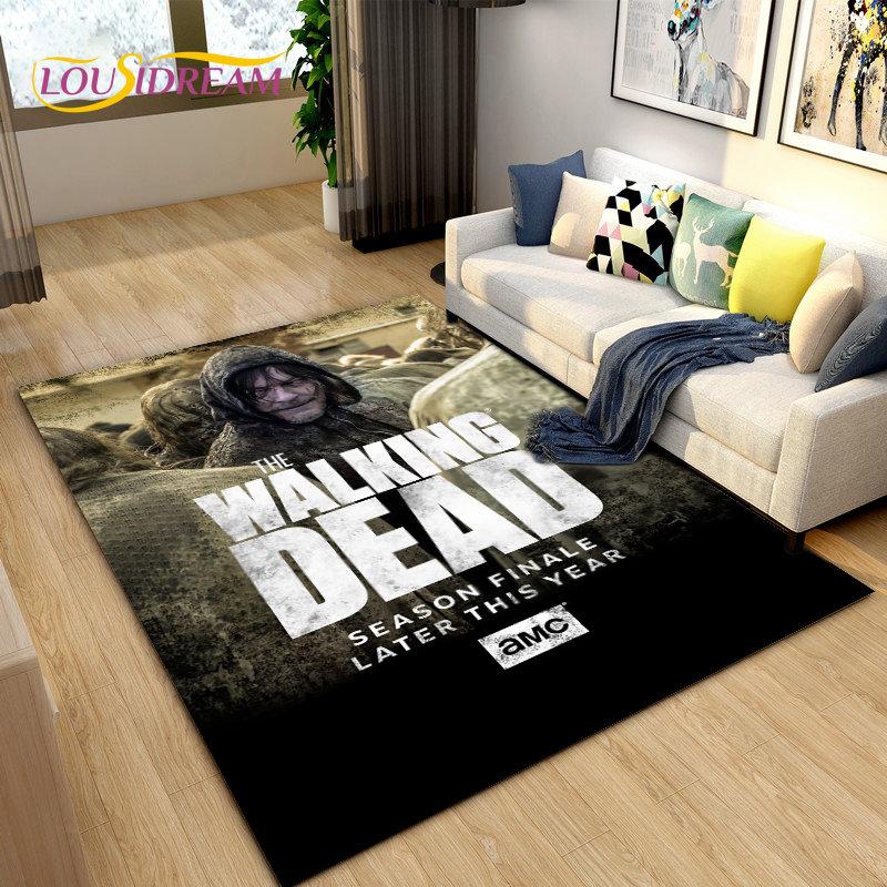 The Walking Dead Horror Area Rug Large,Carpet Rug for Living Room Bedroom Sofa Doormat Decoration,Kids Play Non-slip Floor Mat