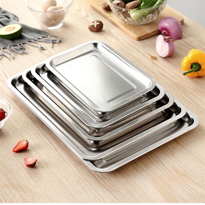 Jinwanfu 201 Stainless Steel Rectangular Food Tray