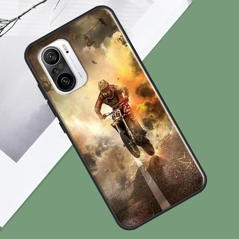 Moto Cross Motorcycle Sports Case For Xiaomi 15 Ultra 13 14 13T 14T 15T Pro 17 Pro Max POCO X7 Pro F5 F6 X5 X6 F7 Cover