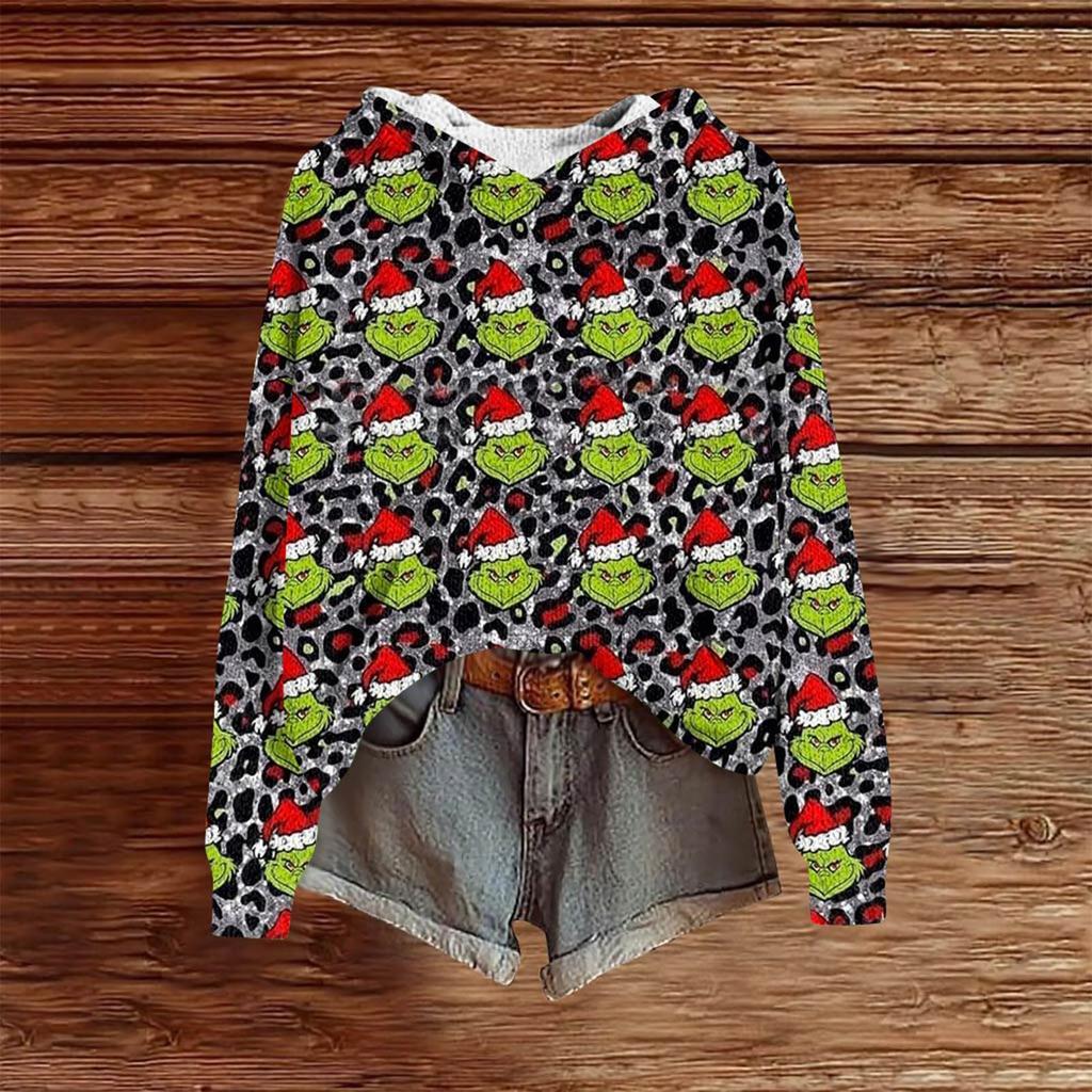 Sweatshirts For Women Knit Sweater Cute Shirt Fall Pullover Hooded Sweatshirt