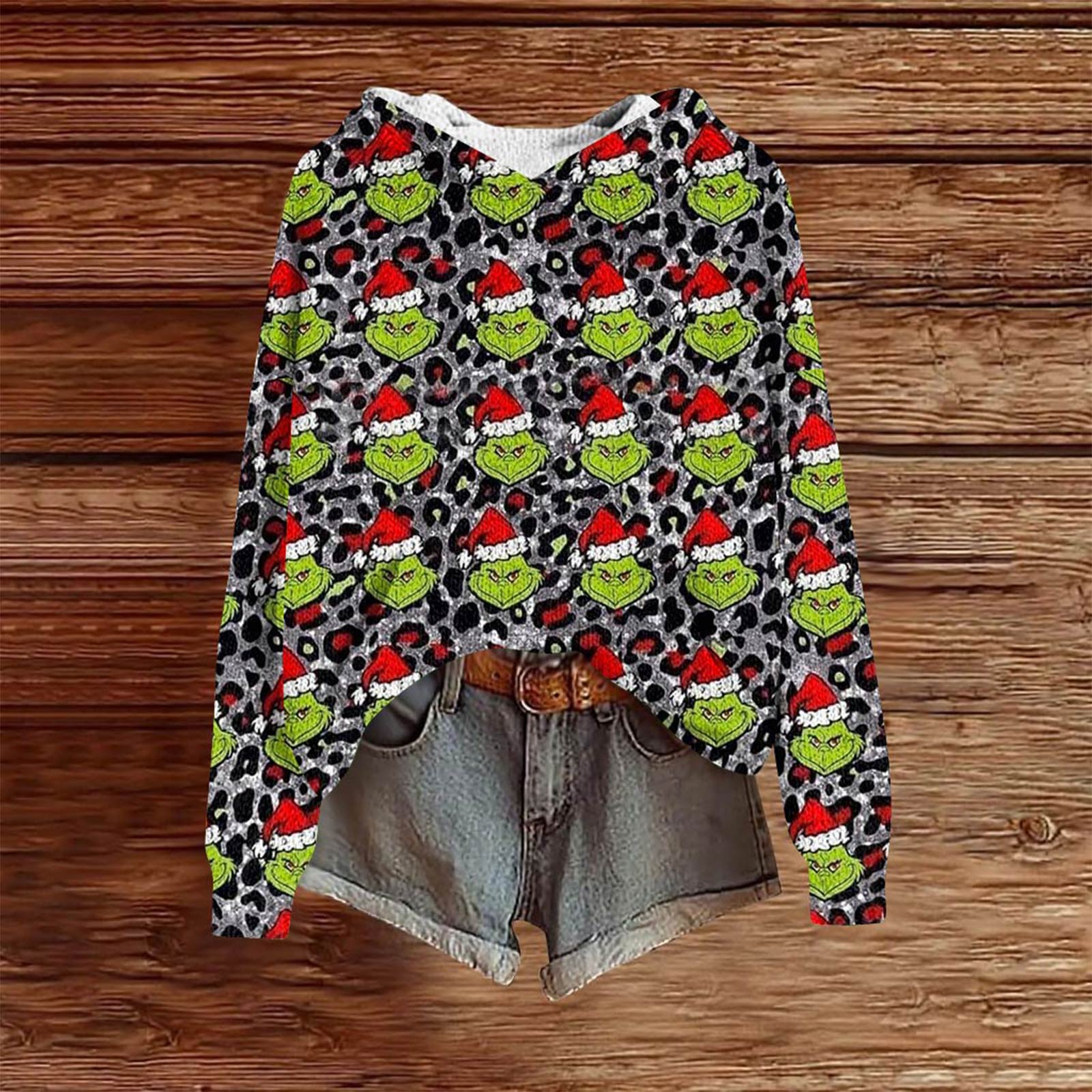 

Женские толстовки Вязаный свитер Милая рубашка Осенний пуловер Толстовка с капюшоном M