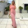 Women Off Shoulder Mesh Dress Formal Wedding Evening Dress Slim Maxi Dresses