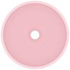 Luxury Round Wash Basin Matte Pink 32.5 X 14 Cm Ceramic