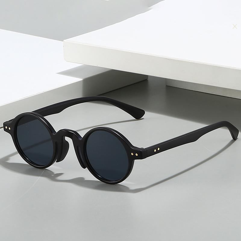 New Retro Fashion Small Frame Round Women Sunglasses Luxury Rivet Casual Men Sun Glasses UV400