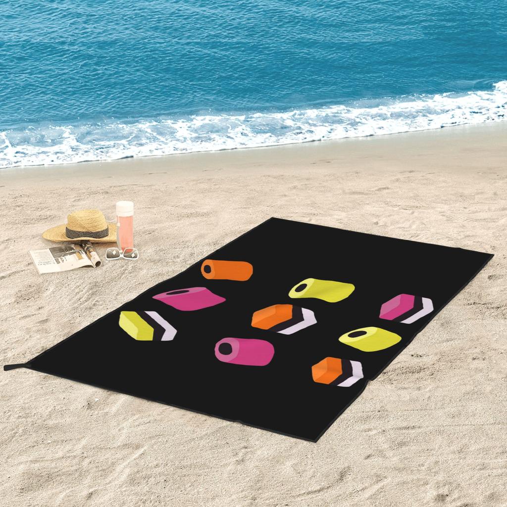 Liquorice Allsorts Sweets Beach Towel Soft Microfiber Quick Dry Absorbent Quick Towels For Yoga