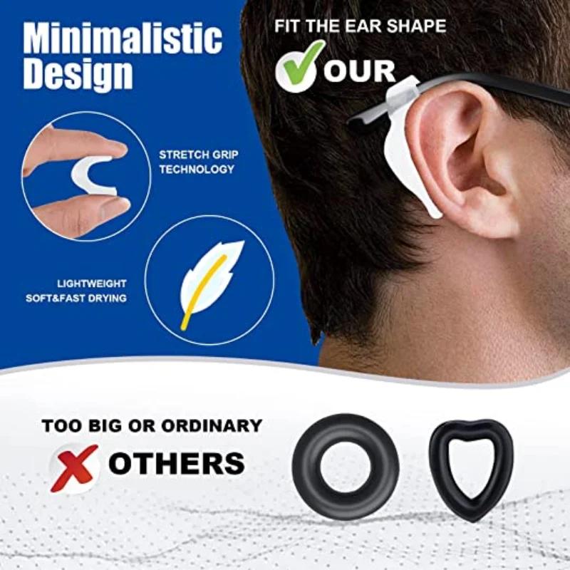 Silicone Anti-slip Ear Hook Glasses Leg Ear Sleeve Bracket Fastener Clear Eyeglasses Accessories Grip Anti-fall Eyewear Holder