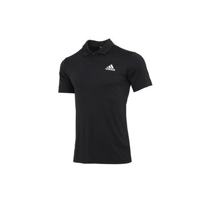 Polo Shirts Men's Black Polo Collar Moderate Straight Fit GH7670
