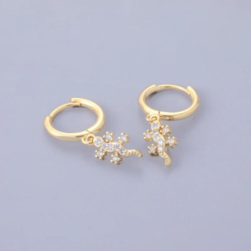 Fashionally Unique Design Bee, Dragonfly, Gecko Earrings for Women, Light Luxury Cross, Victory Gesture, Star Quality Earrings