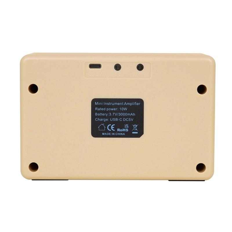 10W Guitar Amplifier Portable Practice Guitar Amp Small Electric Amplifier with Volumes Control Speaker Effect Parts