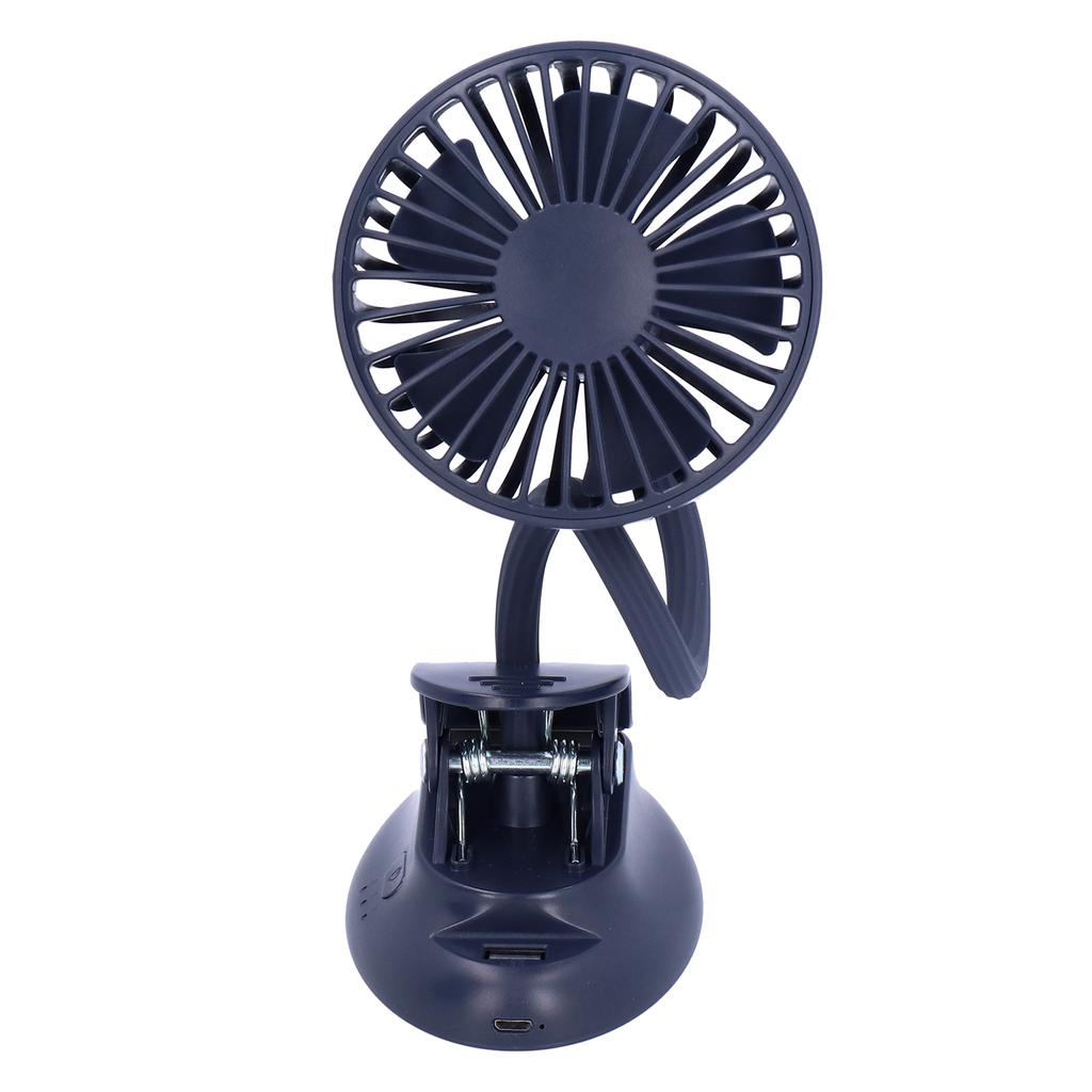 Bendable Small Fan Dark Blue USB Adjustable Angle Clip Fan for Home Dormitry School Outdoor