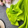 French Bellflower Fairy Mori Lotus Leaf Big Trumpet Sleeve Pleated Dress Mopping the Floor and Swinging Temperament Long Dress