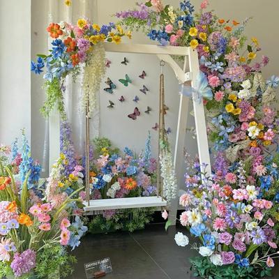 Fiori e Verde Artificiale Giardino Monet per Decorazioni Panoramiche e Oggetti di Scena per Foto