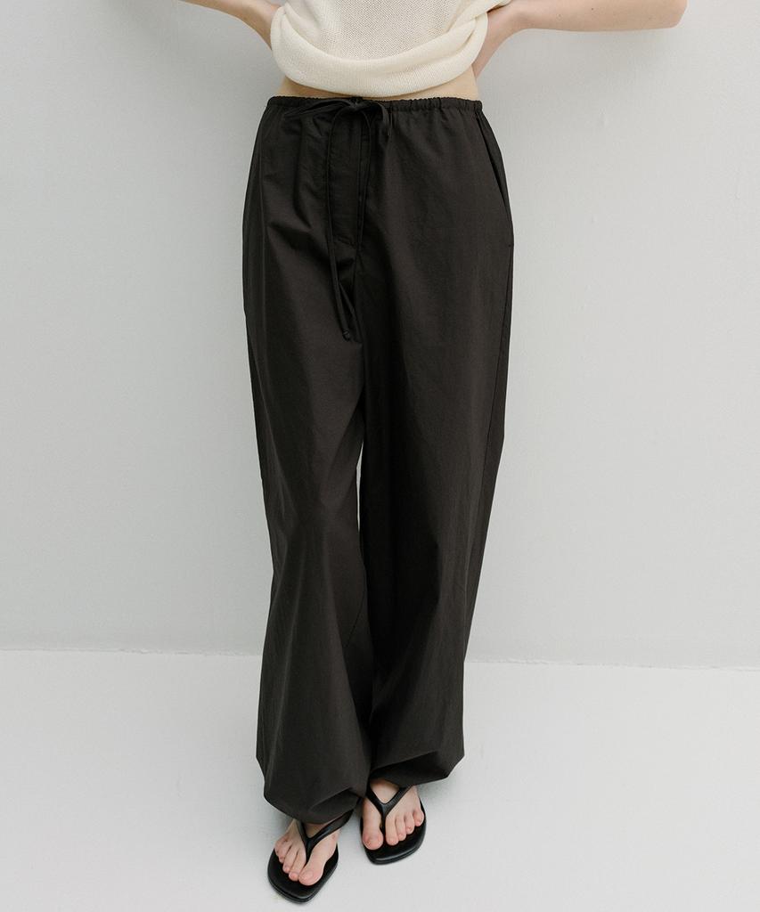 Beullaengkeu03 Cotton Banding Harem Pants (Black)