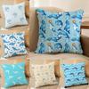 Cartoon Simple Classic Dolphin Pattern Pillow Case Printing Pillowcase Living Room Sofa Cushion Cover Bedroom Room Decor