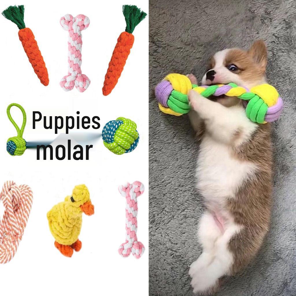 Durable Cotton Rope & Frisbee Toy Set for Small to Medium Dogs