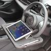 Napolex Fizz Car Steering Wheel Table 3kg Load for Remote Work and Document Car Accessories - One-touch Attachment/detachment, Reversible, Capacity,