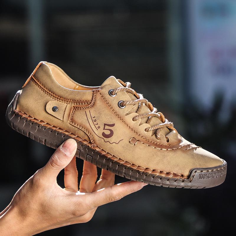 2022 Herren Große Weichsohle Handgefertigte Lederschuhe