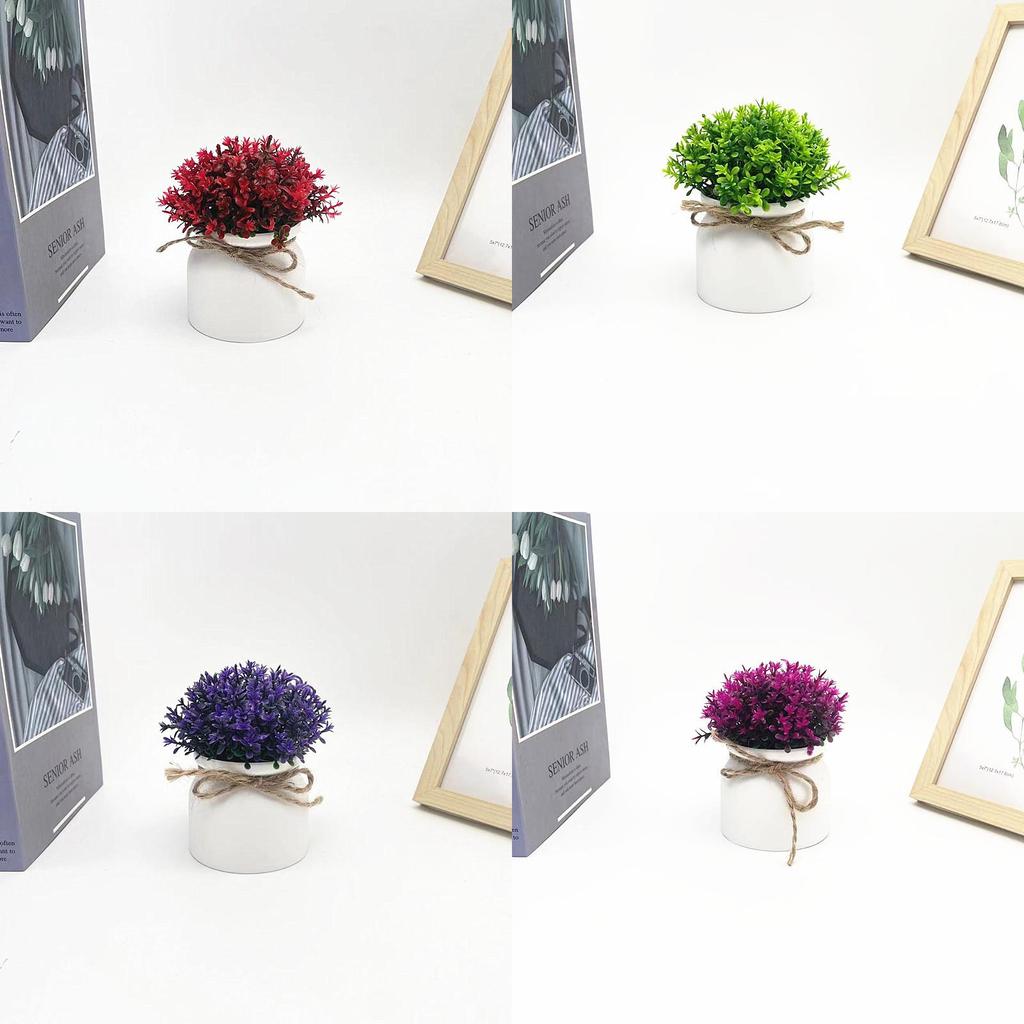 Kunststoff Veronicastrum Caulopterum Blumentopf mit Seil Schmetterlingsbindung für Heimdekoration und Gartendekoration