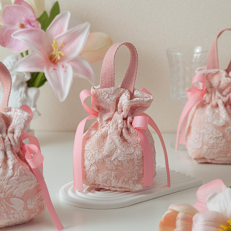 

10pcs Portable Wedding Party Tassel Bag Candy Bag Drawstring Pocket Candy Pouches Gift Bags Decor Home Party Favors Bags 10pcs&14.5x9.5x5.5CM розовый