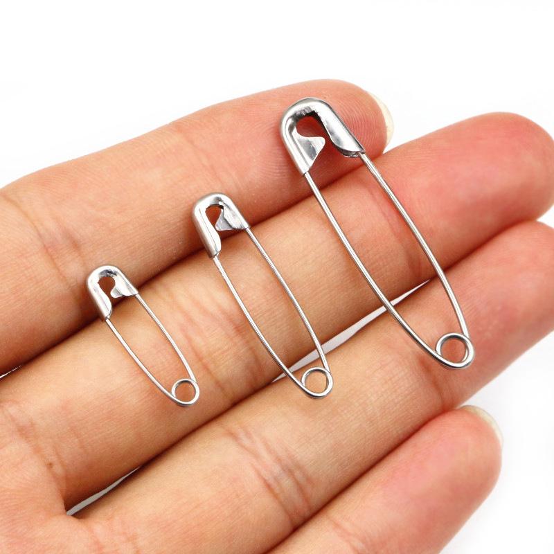 50 Stainless Steel Safety Pins for DIY Jewelry and Handmade Crafts.