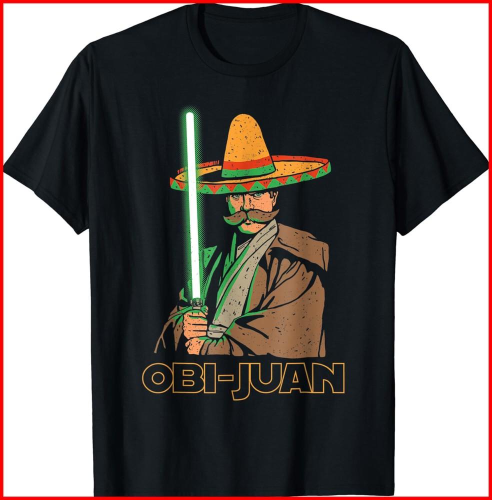 

Mexican Obi Juan Movie Parody Nerd Cinco De Mayo Black Cotton T-Shirt Unisex T-Shirt L