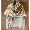 NINA SOLOR Equestrian Academy Silk Wool Scarf