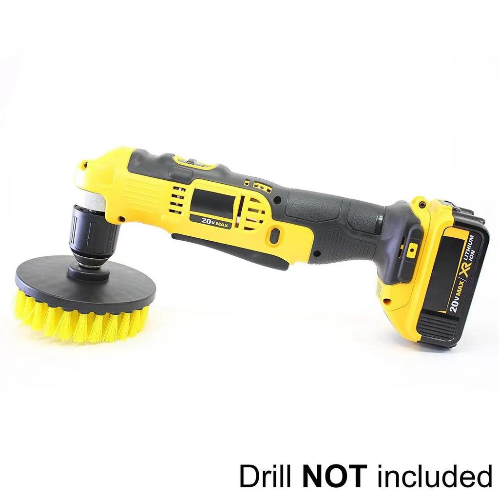 Electric Drill Brush Head Cleaning Tool for Bathroom Surfaces, Tub, Shower, Kitchen Care, and More