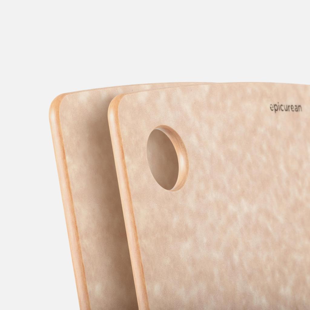 Epicurean Wooden Cutting Board, Small Size, Natural [Genuine Japanese Product] Dishwasher Safe, Hot Water Sterilization Compatible, High Durability, L