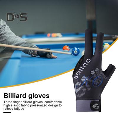 Billiard Pool Gloves 3 Finger Design Left Hand Snooker Cue Sport Glove Breathable Elastic Billiard Gloves for Men Women
