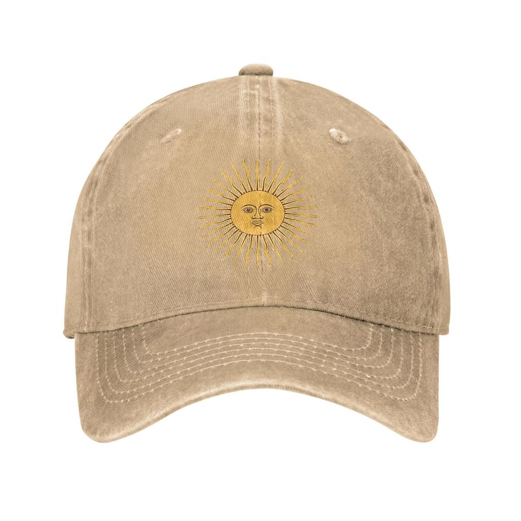Baseballová čepice s vlajkou Květnového slunce, vypraný džínový, nastavitelná, Streetwear klobouk pro unisex