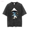 T-shirt Smurfcat Umorismo Viviamo Amore Menzogna Meme Divertente manica lunga o corta vintage Lavata Elastica moda Stiloso