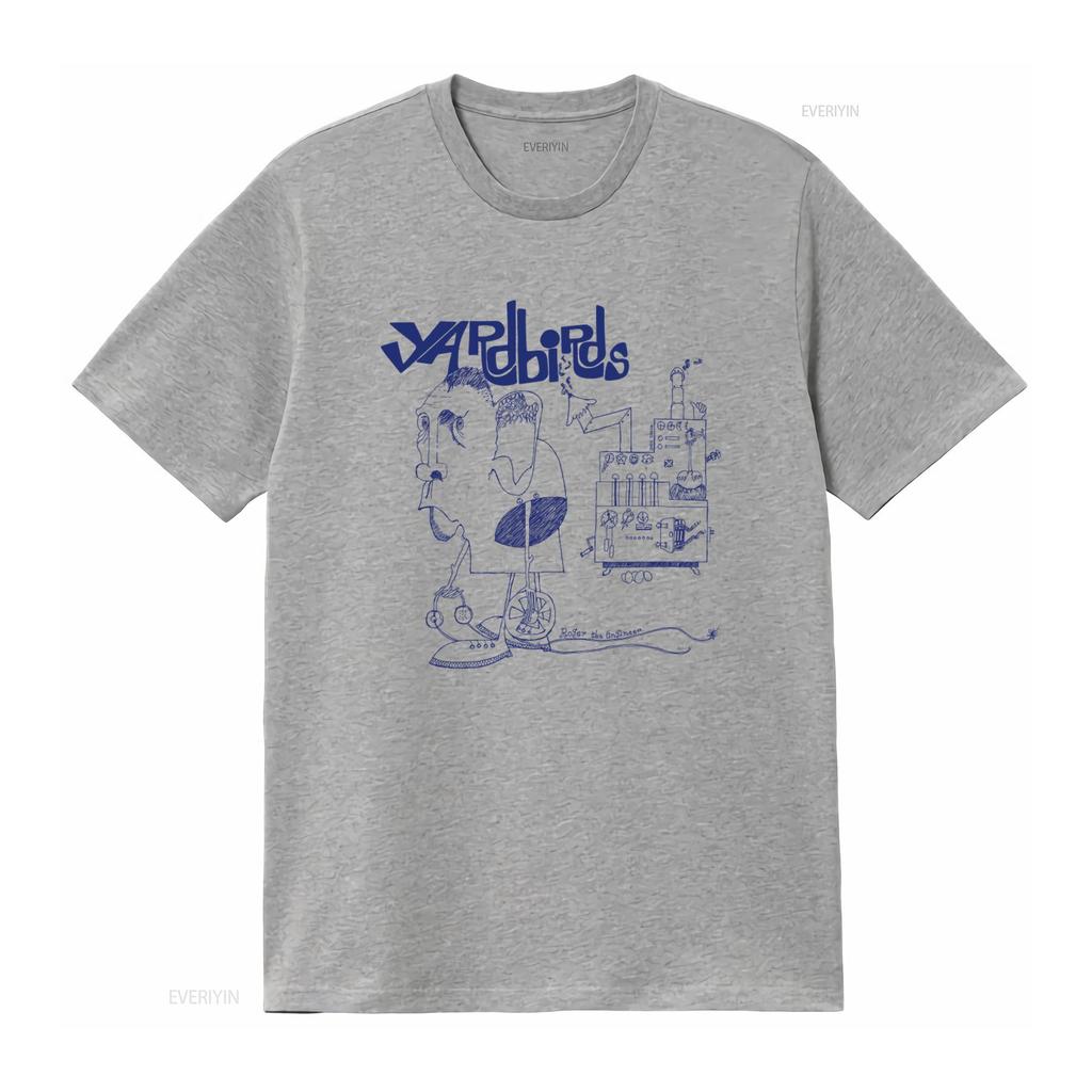 The Yardbirds T Shirt Roger Engineer Album Design with Eric Clapton Jeff Beck Jimmy Page Retro Rock Band vintage Washed