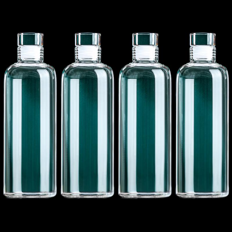 750ml Transparent Glass Storage Bottles (4-Pack)