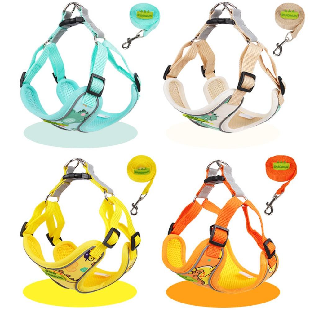 

New dog leash, medium and small dog chest strap, dinosaur dog walking strap, reflective pet chest strap. XL