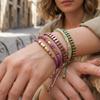 Bohemian Beaded Bracelet: Colorful, Handmade, Adjustable Woven Layering Accessory