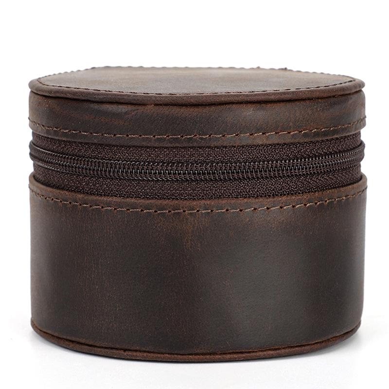 

Ретро Кожа Crazy Horse Одинарная Коробка для Хранения Часов кофейный