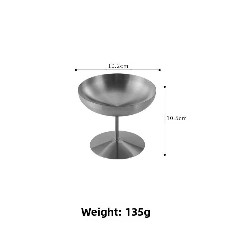 304 Stainless Steel Material Ice Cream Sundae Cup Stainless Steel Dessert Cups 150ml Silver