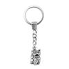 Cat Dog Rabbit Cute Pets Trio Antique Bronze Metal Keychain Best Seller Gift for Animal Lovers