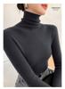 Women's Slim Fit High Neck Seamless Wool Sweater