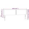 VidaXL LED Headboard Bedroom Furniture Double Bed Accessory Head of Bed Frame Interior Pink 3121531