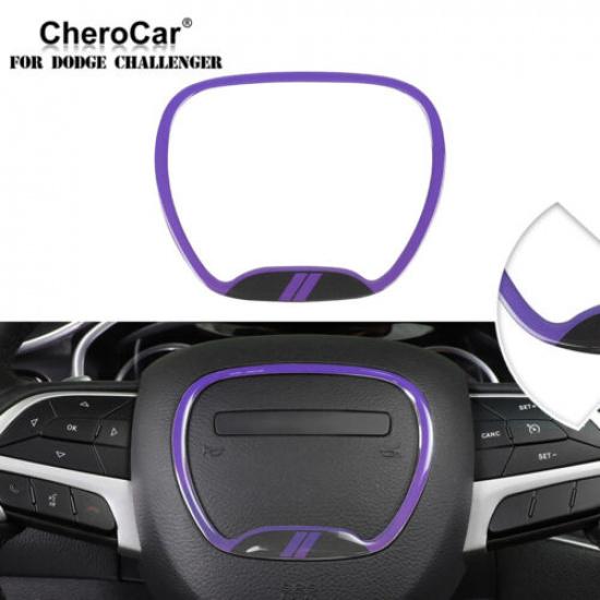 Steering Wheel Center Cover Trim Ring Purple for Dodge Charger/Challenger 15-21