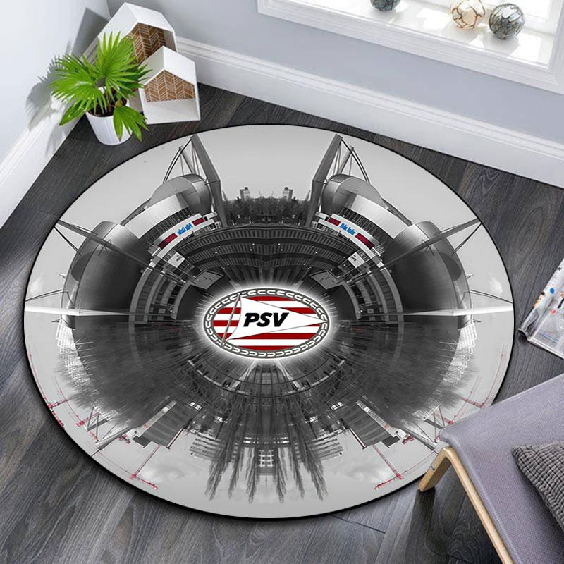 PSV Logo Pattern Round rug,Carpet Rug for Living Room Bedroom Playroom ,Non-slip Floor Mat,Holiday Gifts and Birthday Gifts.