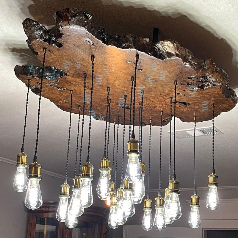 Sphoon Antique DIY Lamp Base E27 Screw Socket Aluminum Decorative Lamp Holder Vintage Metal Surface Mounted Indoor Ceiling Lamp