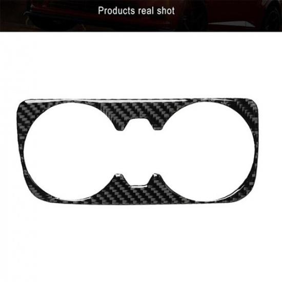 Carbon Fiber Interior Water Cup Holder Panel Cover Trim For Q7 2016-
