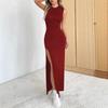 Women's Elegant Casual Sleeveless Slit Dress - Spring/Summer 2026 Collection