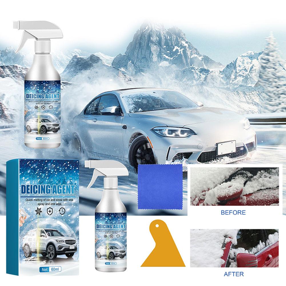Ice Melting Spray Windshield Deicer Spray For Cold Weather Convenient Solution Fast Penetration Hassle-free Use Q3Q9