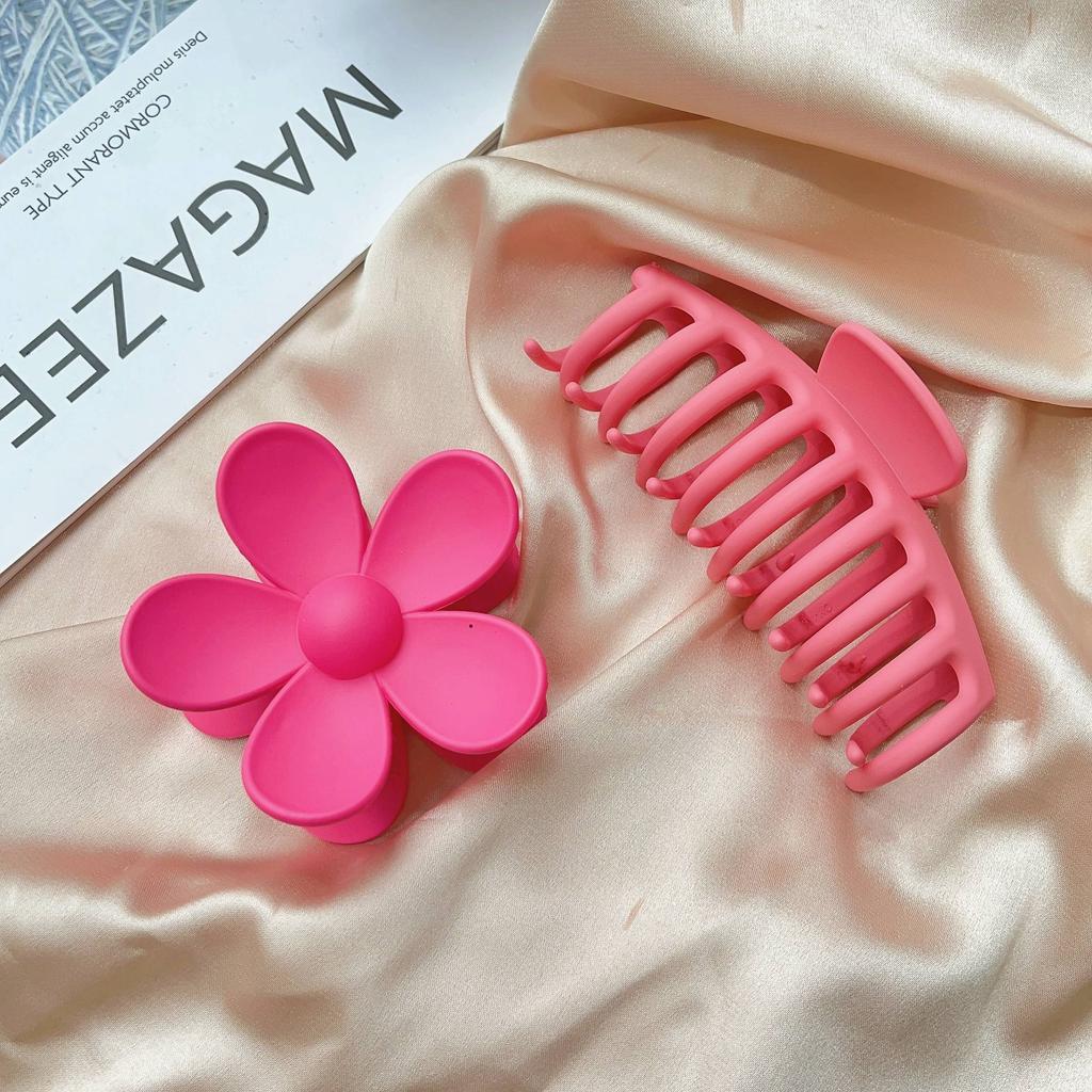 2 Pack 4.3 Inch Large Hair Clips Neutral Color Hair Claw for Women Thin Thick Curly Hair Matte Claw Clips Strong Hold Jaw Clip