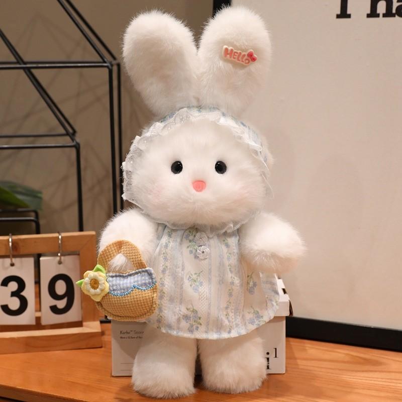 Plush Bunny Toy With Glasses For Children Gift And Comfort