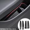4pcs Side Door Storage Box for Tesla New Model Y Juniper 2025 Armrest Tray Organizer Front Door Handle Decoration