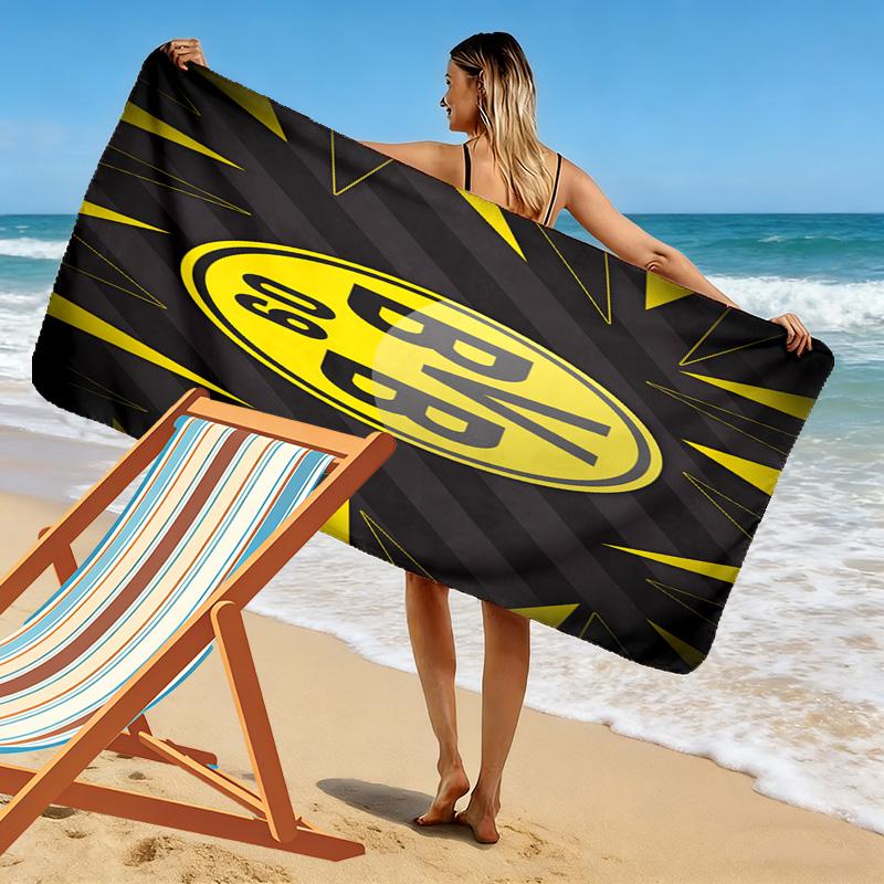 Lebendiges BVB-Logo-Design Strandtuch Strand Outdoor-Camping Schnelltrocknendes Badetuch Outdoor-Pooltuch Schwimmen Mode-Druck Strand